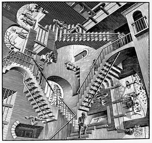 Escher relativity