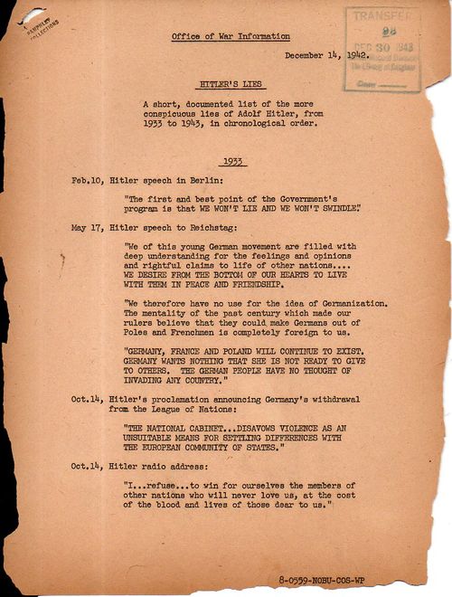 Hitler's lies 1153