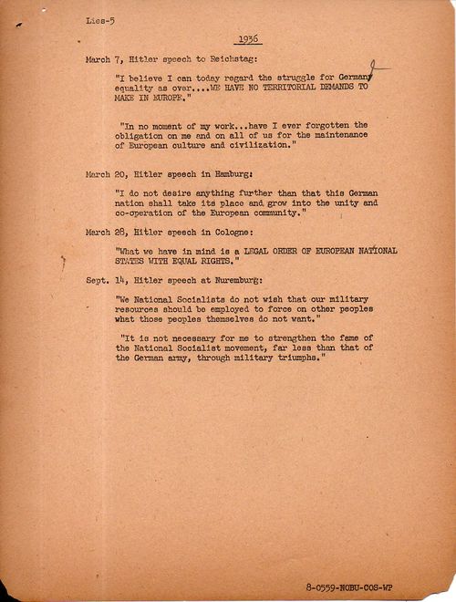 Hitler's lies 5157 Hitler's lies 5157