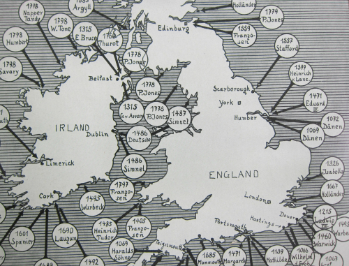 Map Invasions England detail