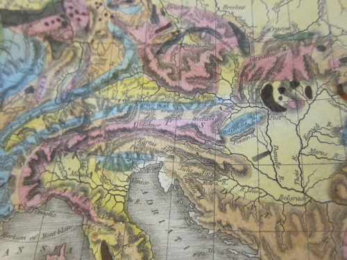 Annals of Philosophy 1823 Mouta9n map detail