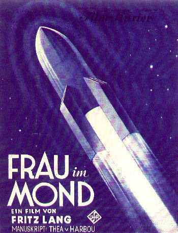 Rocket frau im Mond
