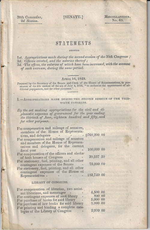 Wages and payouts US Govt  _1849 1_