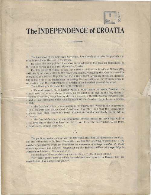 Independence of Croatia