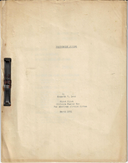 Beer instrument flying