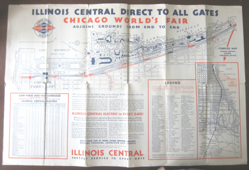 Chciago Worlds Fair Map 1933 Chciago Worlds Fair Map 1933
