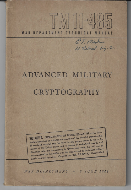 Cryptography military _1_ Cryptography military _1_