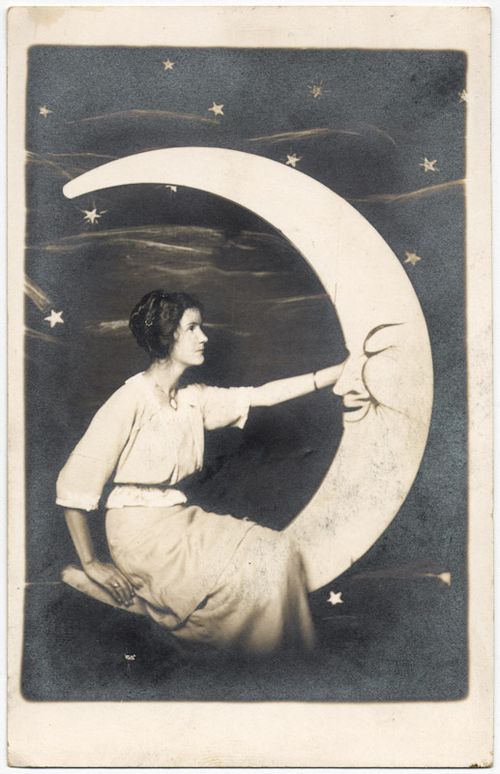 Moon woman with arm in eye of Moon woman with arm in eye of