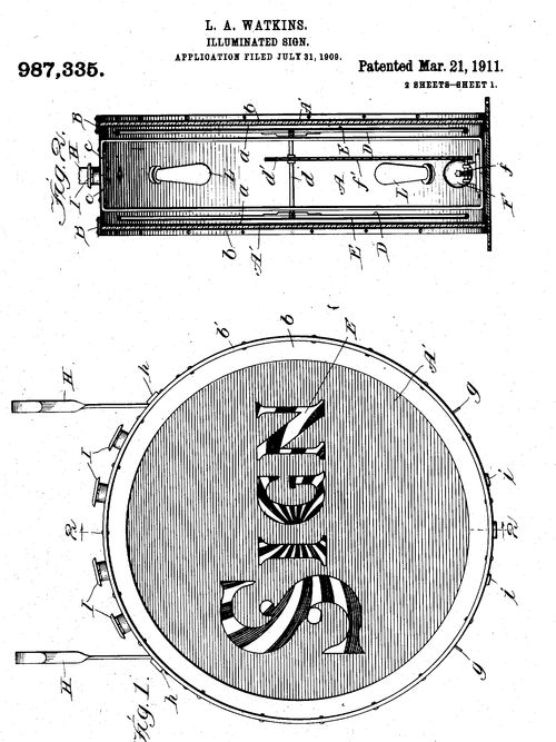Dada found patent sign b
