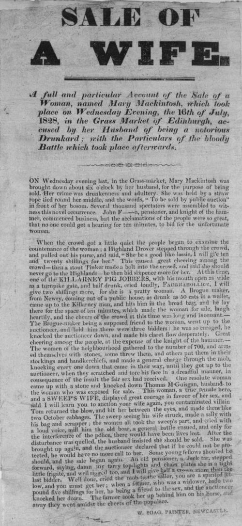 Broadside wife seller