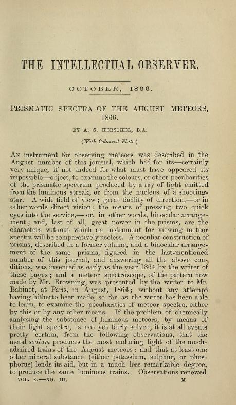 Meteor spectra text Meteor spectra text