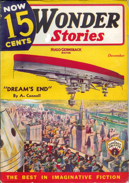 WOnder stories upside down floating ship