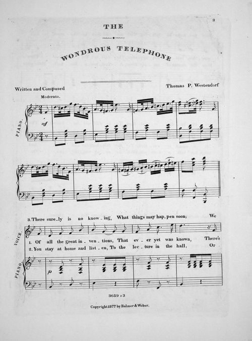 Telephone sheet music text a