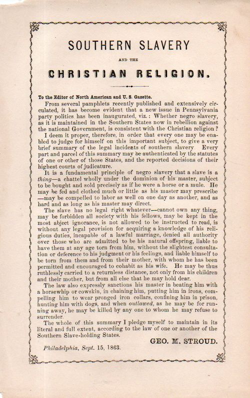 Slavery christian position178