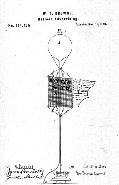Patent balloon 1873 Patent balloon 1873