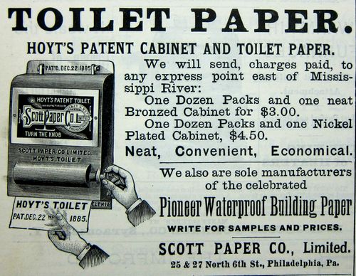 Scientific American ads old school toilet paper