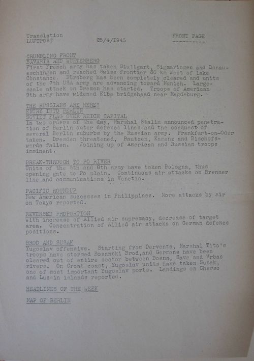 Propaganda sample long sheet