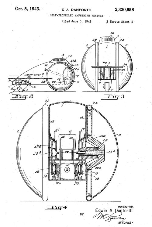 Spherical craft patent 1943
