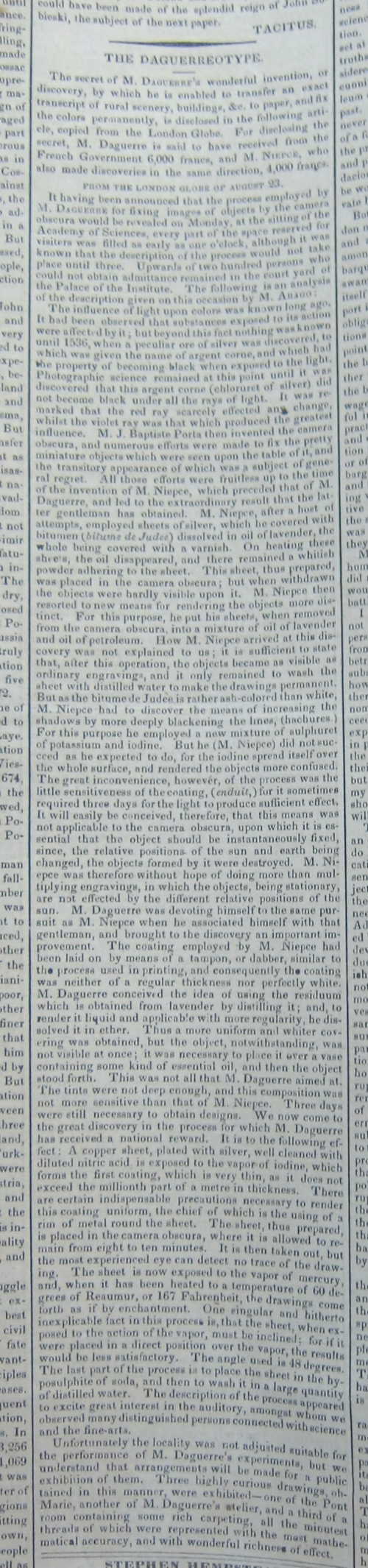 Daguerre Intelligencer detail