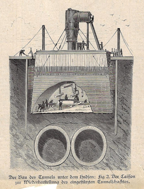 Cross section tunnel Hudson 1881 _2_ Cross section tunnel Hudson 1881 _2_