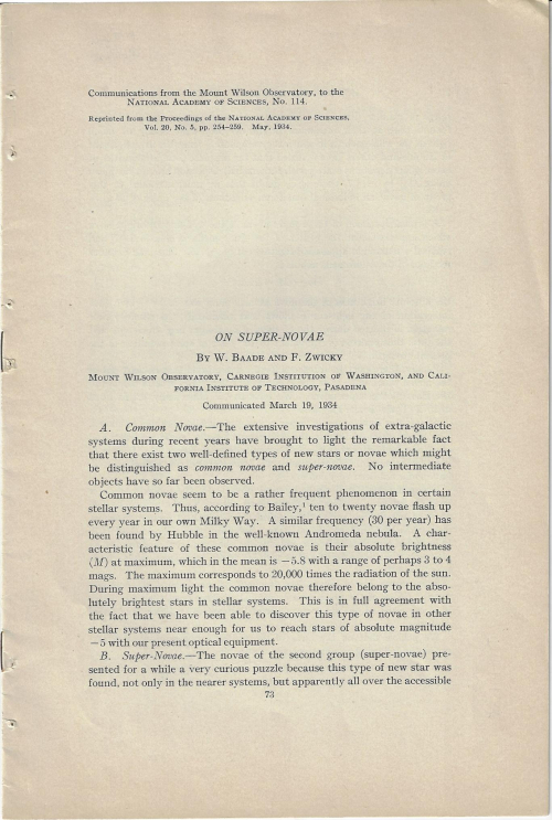 Super-novae Super-novae