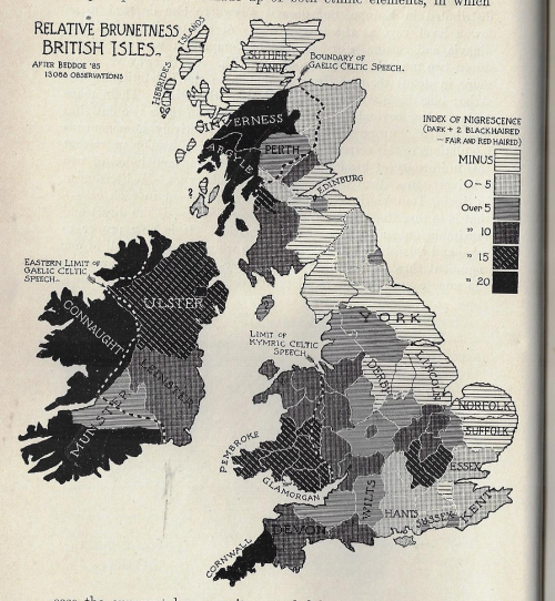 Maps of Brunetness of British Isles