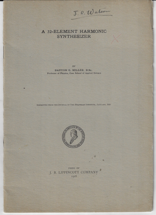 Miller harmonic analuyzer