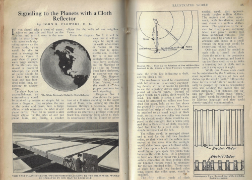 Illus World 1925 Morse to Mars 2pp