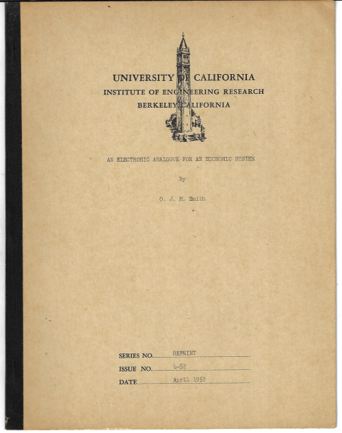 Computer analogue economic Computer analogue economic