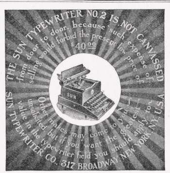 Typewriter Sun 1909