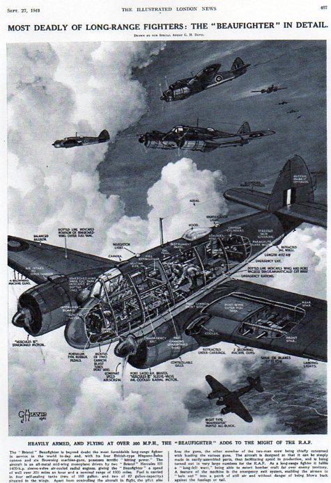 Aircraft cross section Beaufighter Aircraft cross section Beaufighter