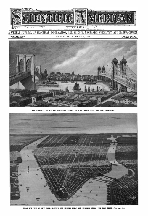Sci Am 1901 Agust Birds Eye View Manhattan
