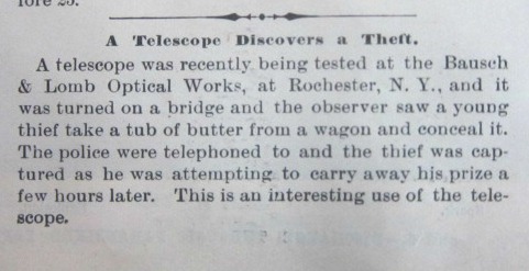 Telescope discovers a theft