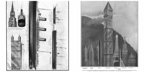 SHips in skyline collage