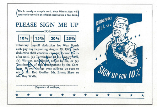 Bombing poster 10 percent card