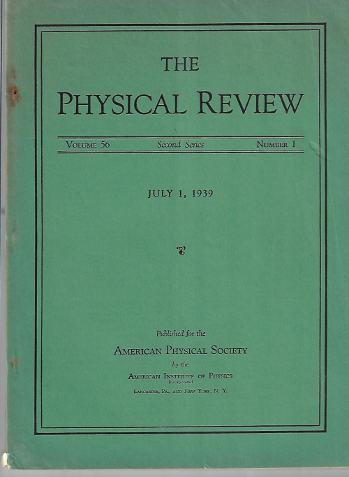 PR 1939 DW Weisskopf PR 1939 DW Weisskopf