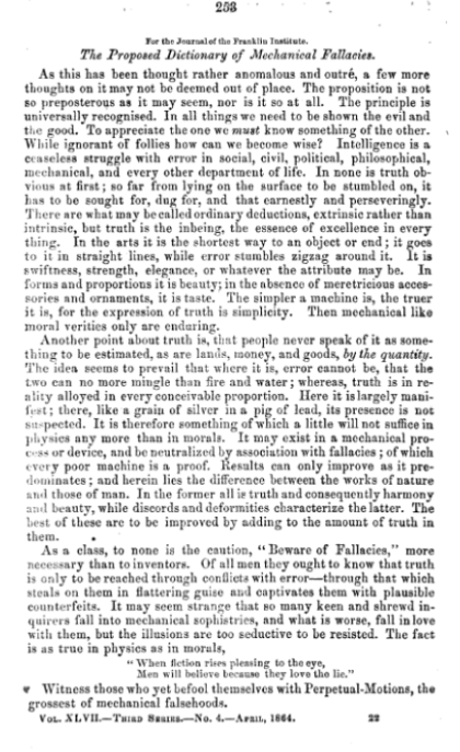 Mechanical Fallacies