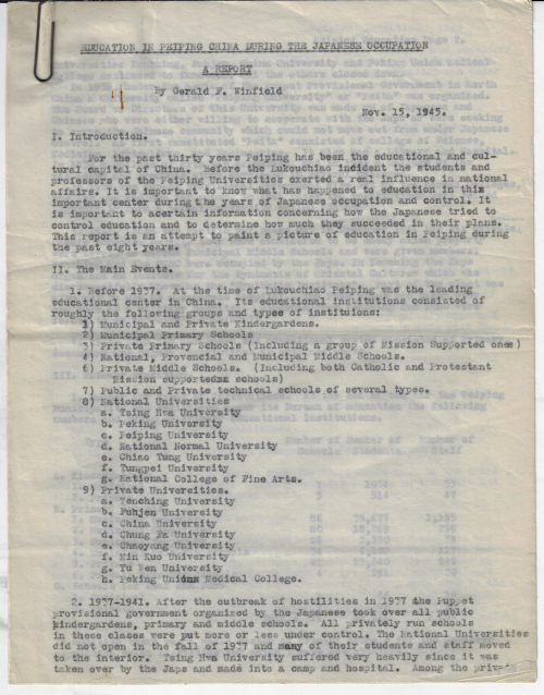 Education in China Japan Occupation