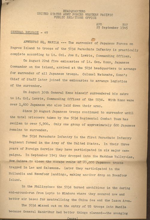Japanese surrender 25 September Yamashita _2_