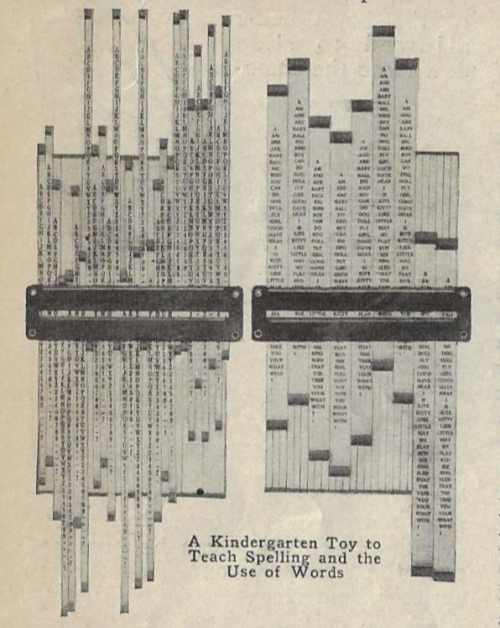Pop Mech 1916 sliding wooden words
