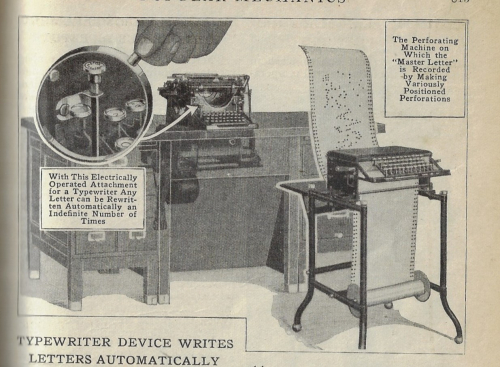 Pop Mech 1916 automatic typewriter Pop Mech 1916 automatic typewriter