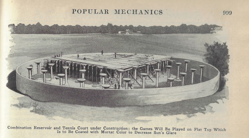 Pop Mech 1926 tennis court resevoir