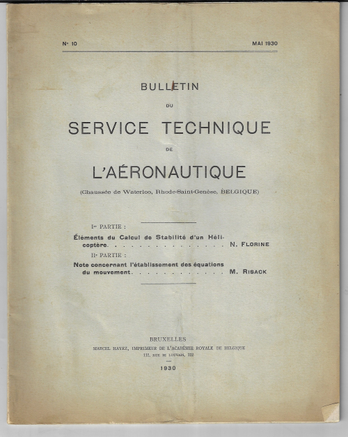 Helicopter florine stability 1930