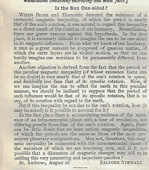 Nature 1878 sun ine sided