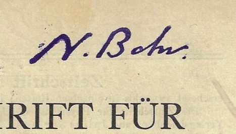 Guttinger 1933 Bohr sig