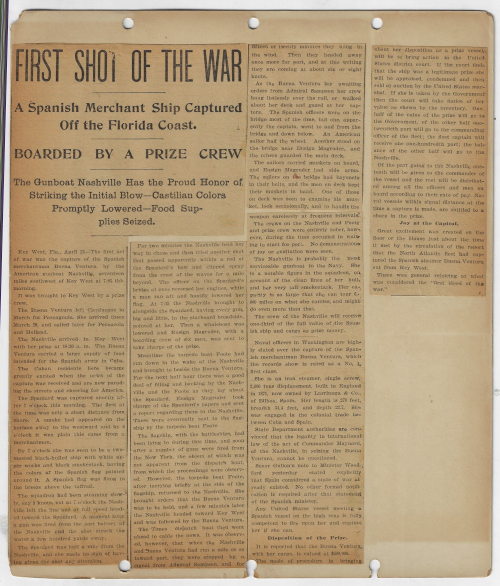 Spanish American War scrapbook rough riders