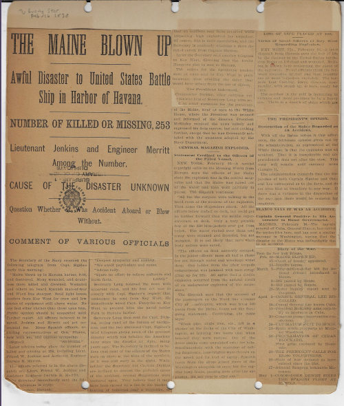 Spanish American War scrapbook rough riders