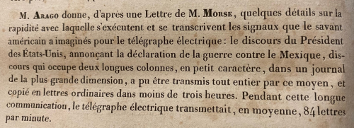 CR graze  15 June 1846 arago morse