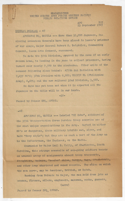 Philippines 23 Sept 1945 Philippines 23 Sept 1945
